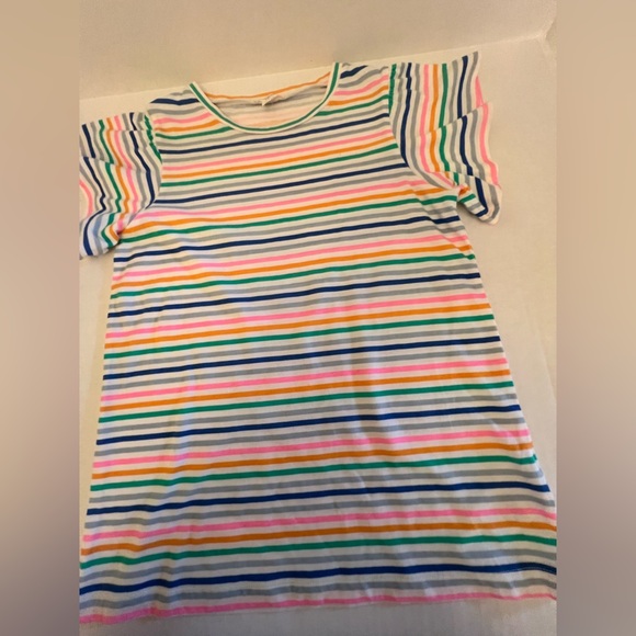 J CREW CREW CUTS RUFFLE-SLEEVE T-SHIRT IN STRIPES. SIZE GIRLS XL - Picture 3 of 5